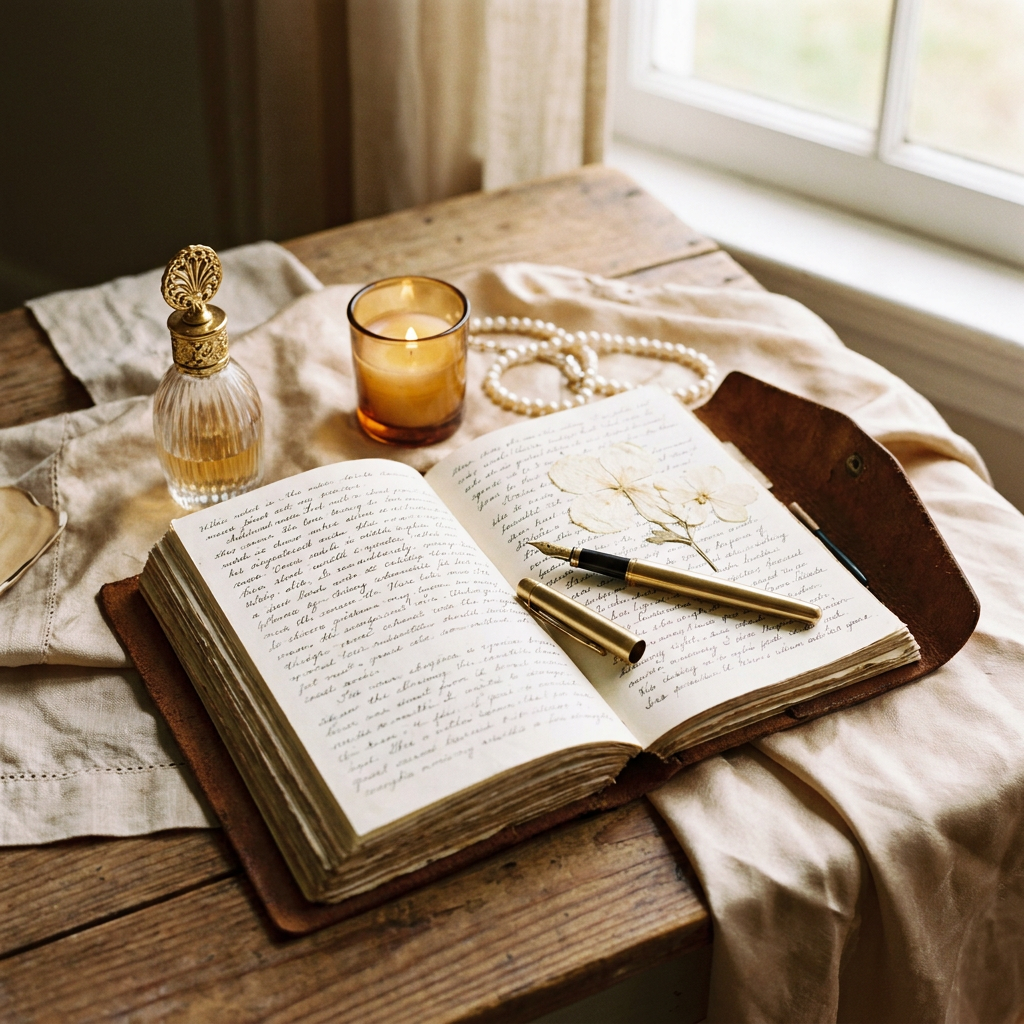 Journal and perfume